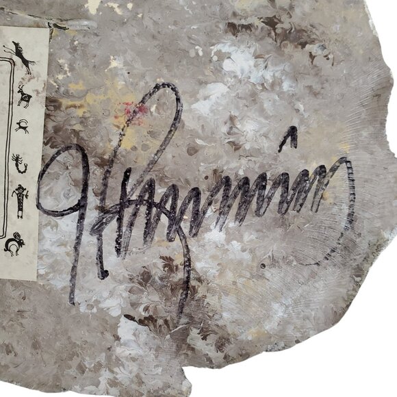 John Running Native American Wall Art Signed Cast Paper Petroglyph Rider Horse - Picture 2 of 8